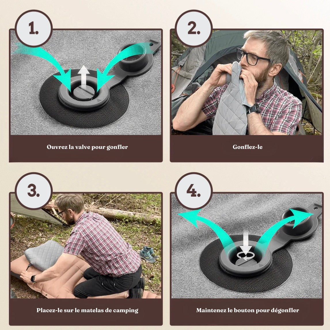 Oreiller gonflable Trevika™ Ultraléger Pro